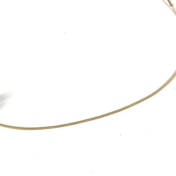 HERMES Accessories Cardue Ash H-cube H logo Necklace Metal White/Gold - Picture 8 of 9